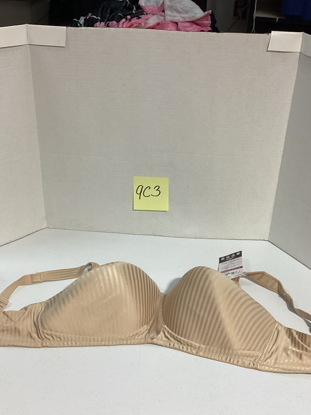 Playtex Nude Striped Convertible Strapless Bra